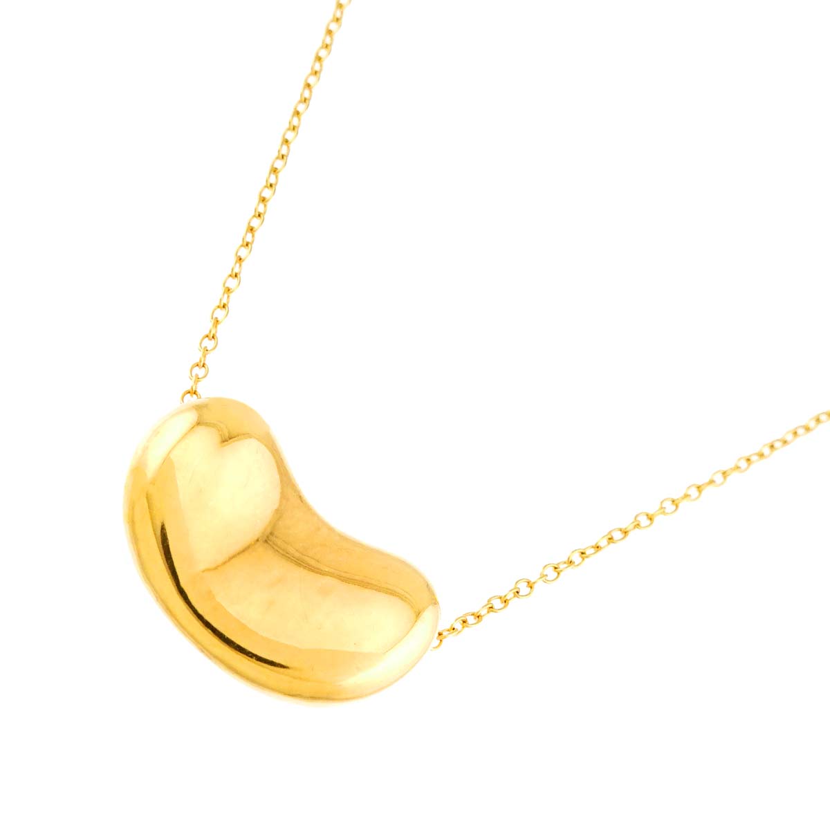 Bean Long Necklace 18K Yellow Gold 750