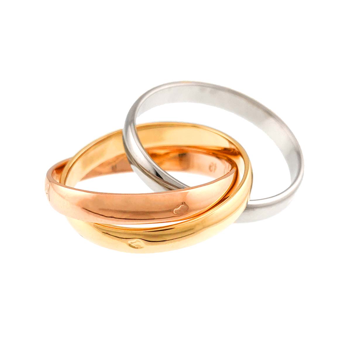 Trinity SM Ring 18K YG WG PG 750 Size49 4.75-5(US)