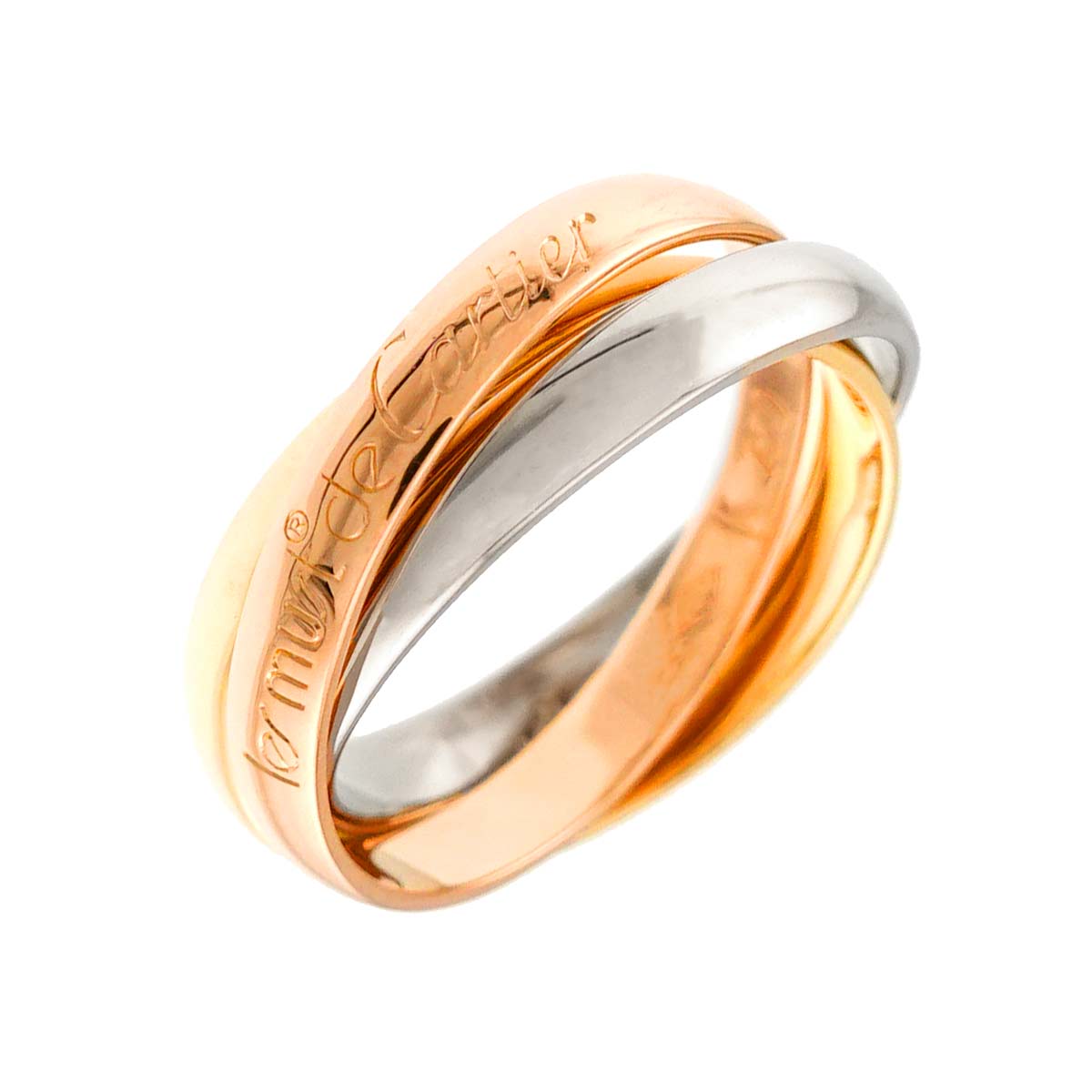 Trinity SM Ring 18K YG WG PG 750 Size49 4.75-5(US)