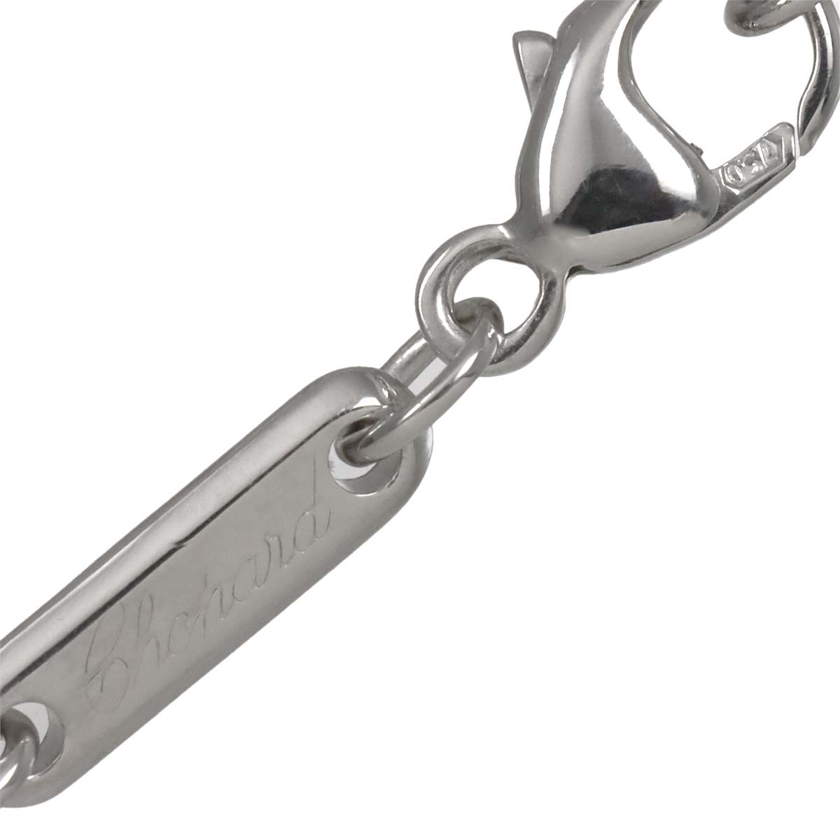 Happy Diamond Heart Necklace 18K White Gold 750