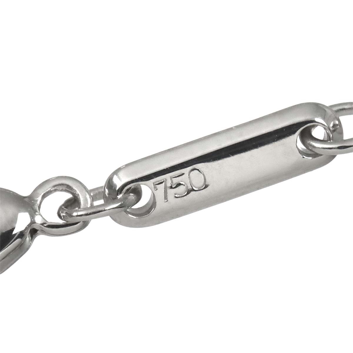 Happy Diamond Heart Necklace 18K White Gold 750
