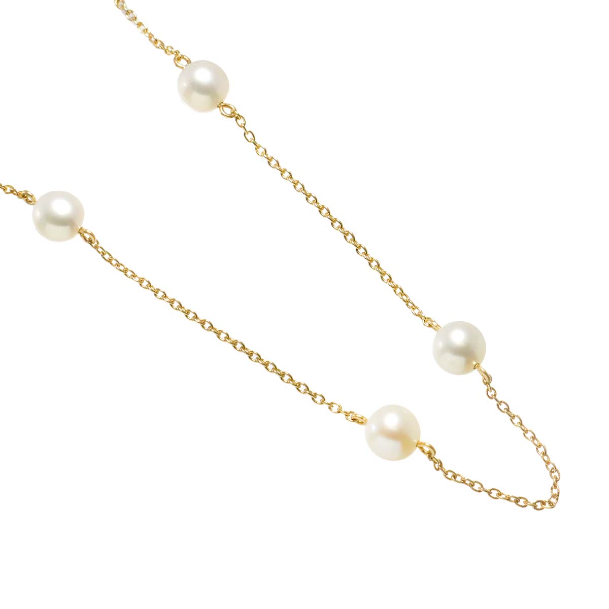 Akoya Pearl 6.3-6.1mm Necklace 18K YG 750