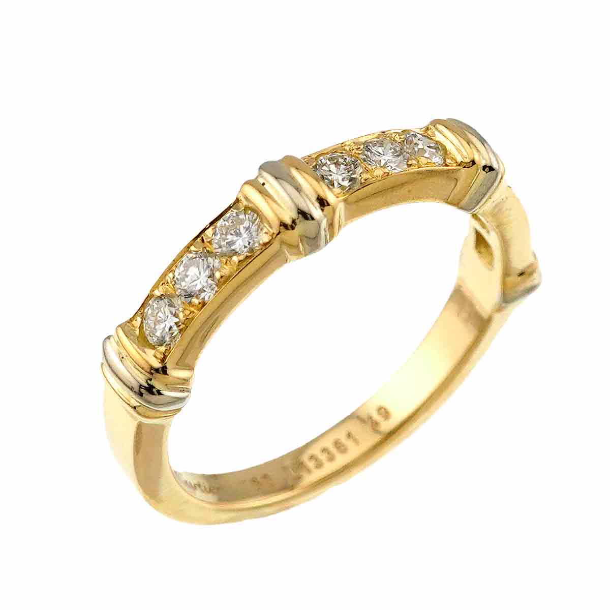Contessa Diamond Ring 18K YG WG 750 size49 5-5.25(US)