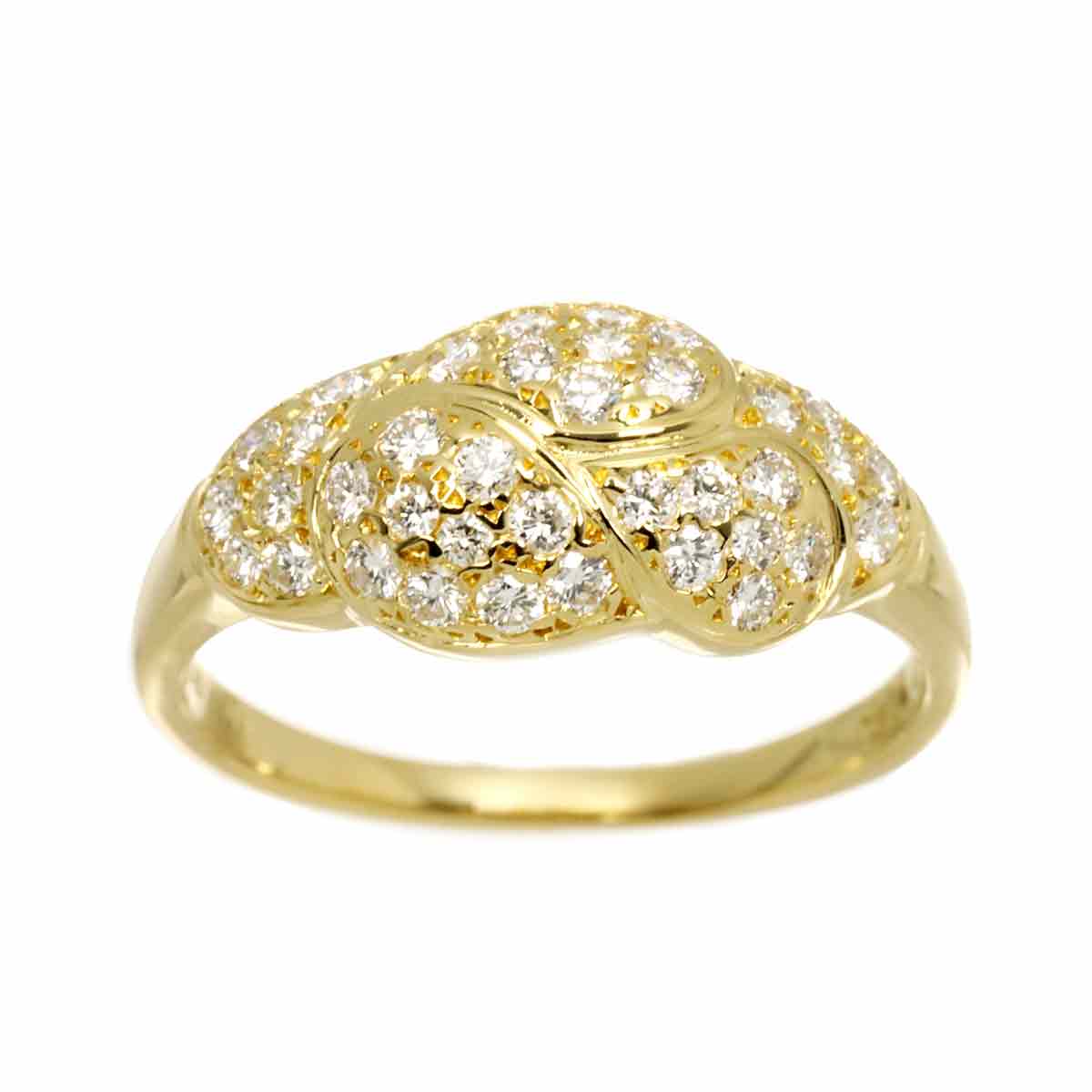 Diamond 0.44ct Ring 18K YG 750 Size6(US)