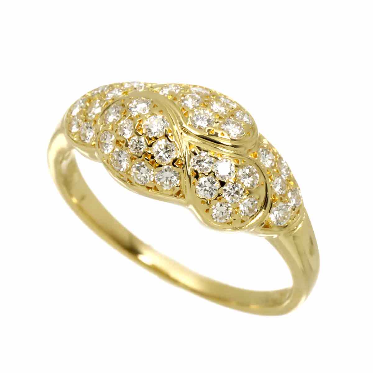 Diamond 0.44ct Ring 18K YG 750 Size6(US)