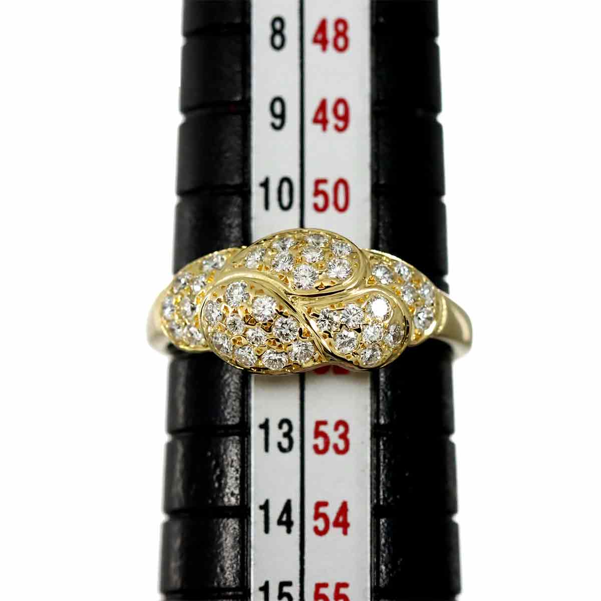 Diamond 0.44ct Ring 18K YG 750 Size6(US)