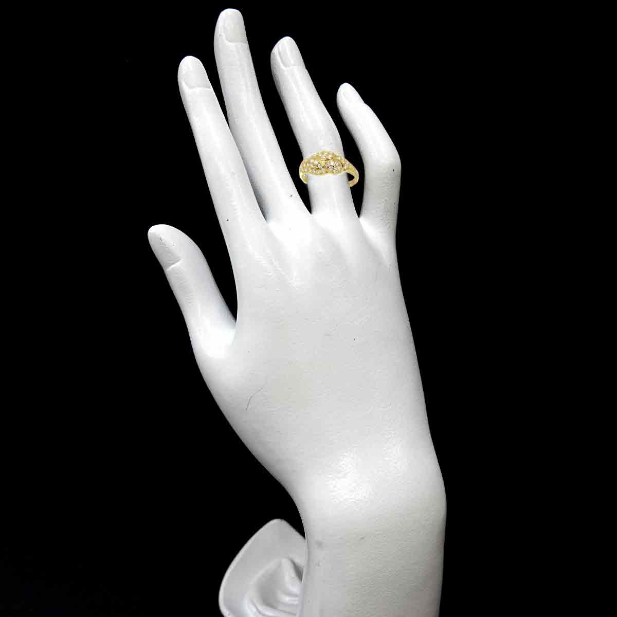 Diamond 0.44ct Ring 18K YG 750 Size6(US)