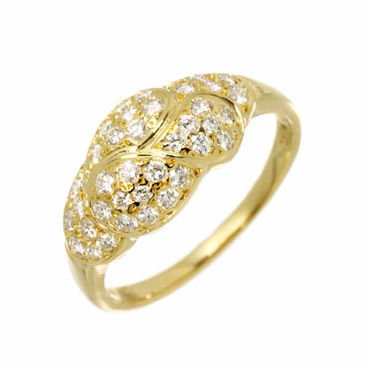 Diamond 0.44ct Ring 18K YG 750 Size6(US)