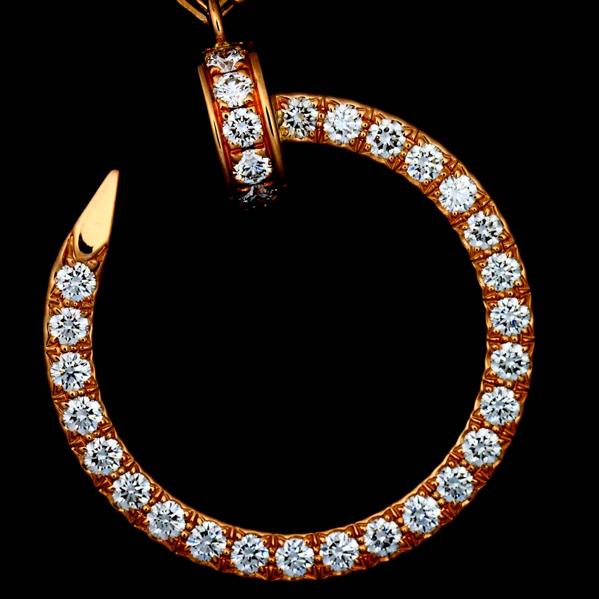 Juste Un Clou Diamond Necklace 18K Pink Gold 750