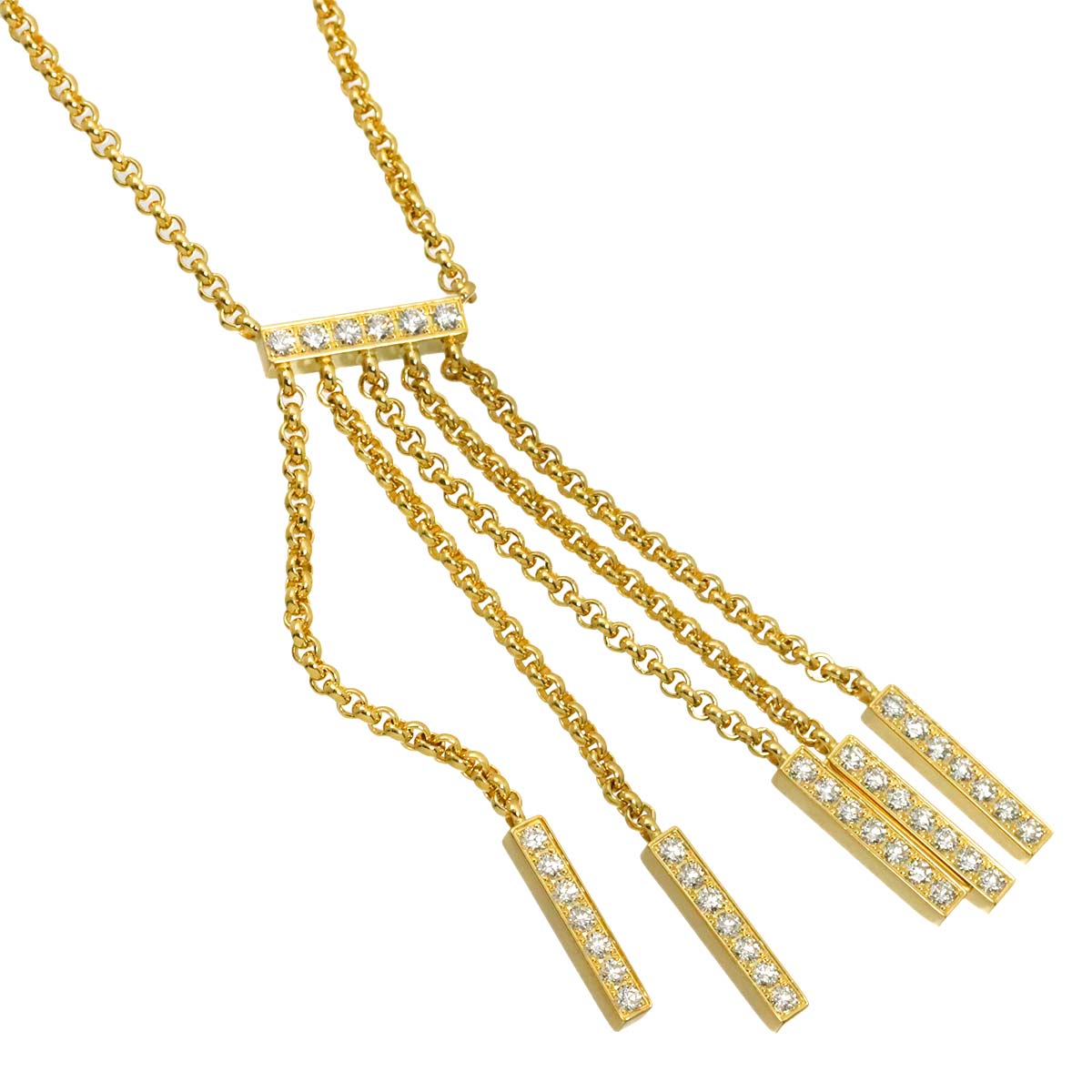 Diamond Necklace 18K Yellow Gold 750