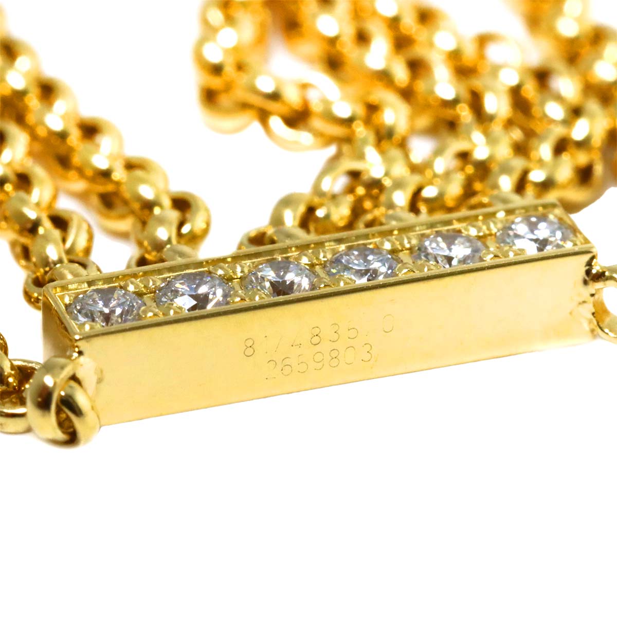 Diamond Necklace 18K Yellow Gold 750