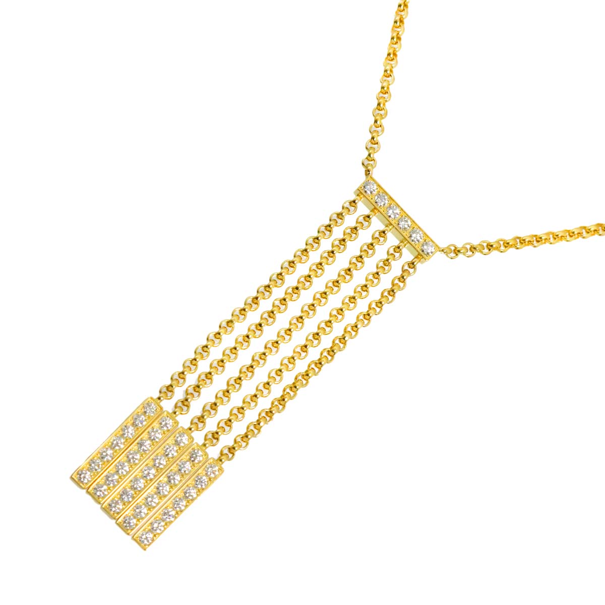 Diamond Necklace 18K Yellow Gold 750