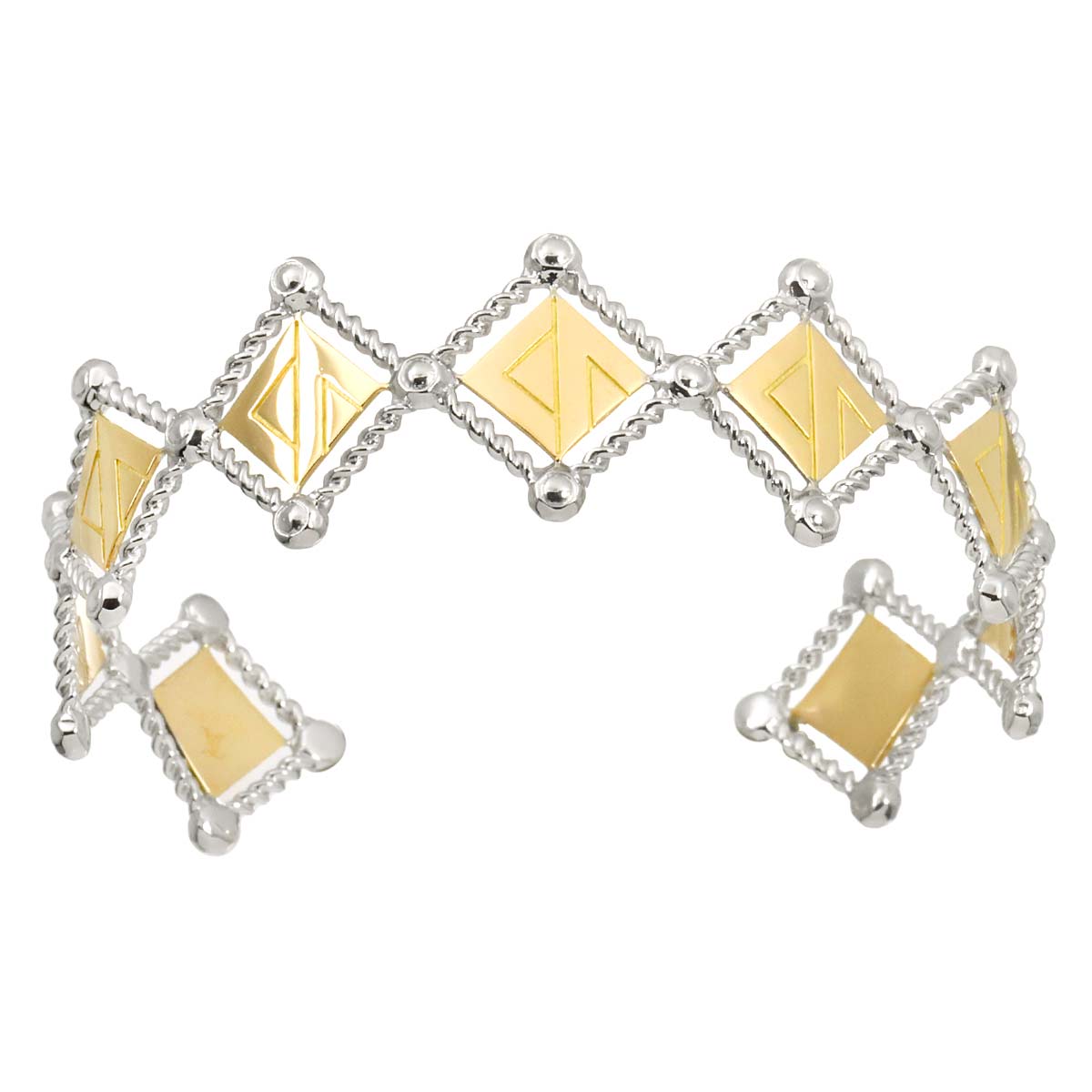 Gracious Graphic Bracelet 18K WG YG 750