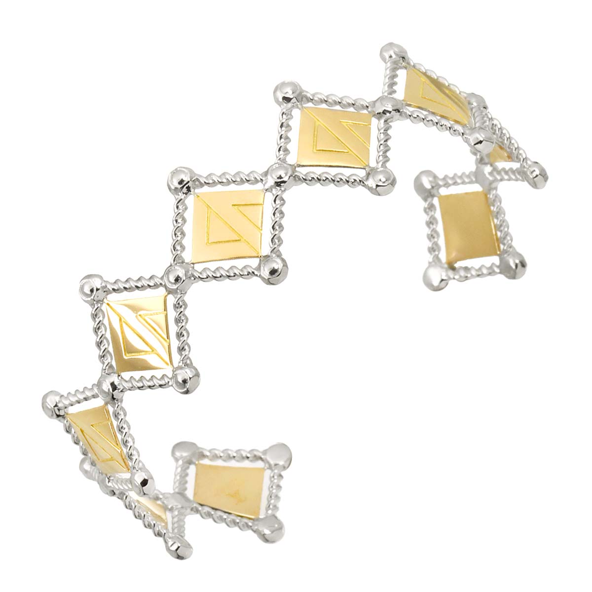 Gracious Graphic Bracelet 18K WG YG 750