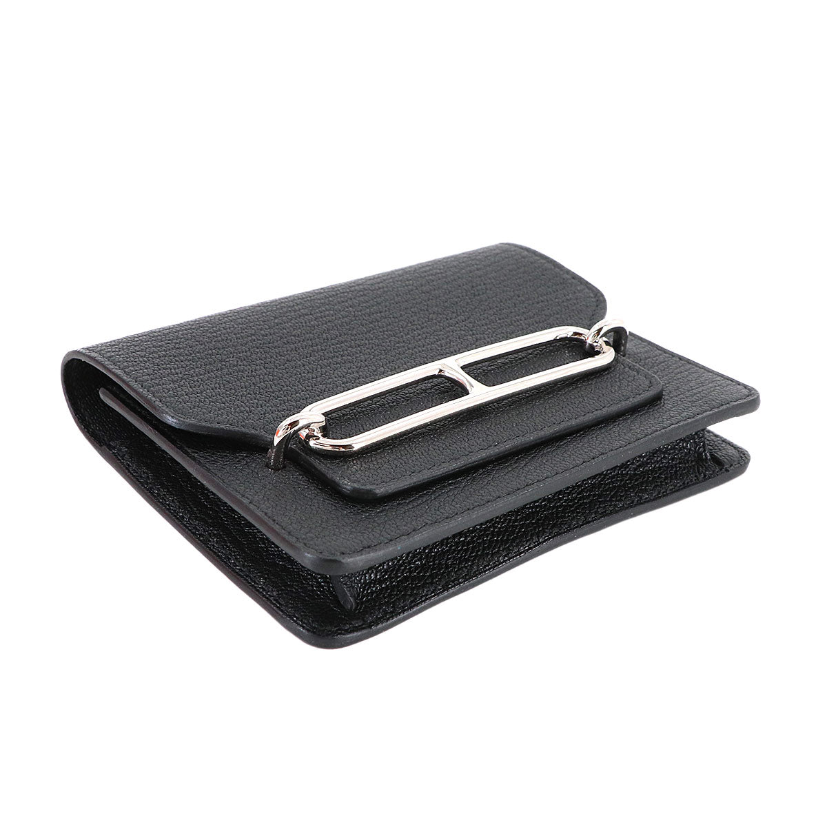 Roulis Slim Wallet Chevre Black U Purse
