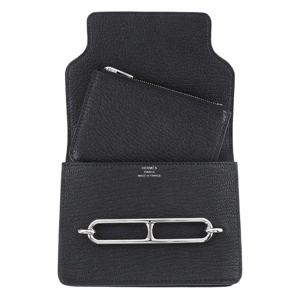 Roulis Slim Wallet Chevre Black U Purse