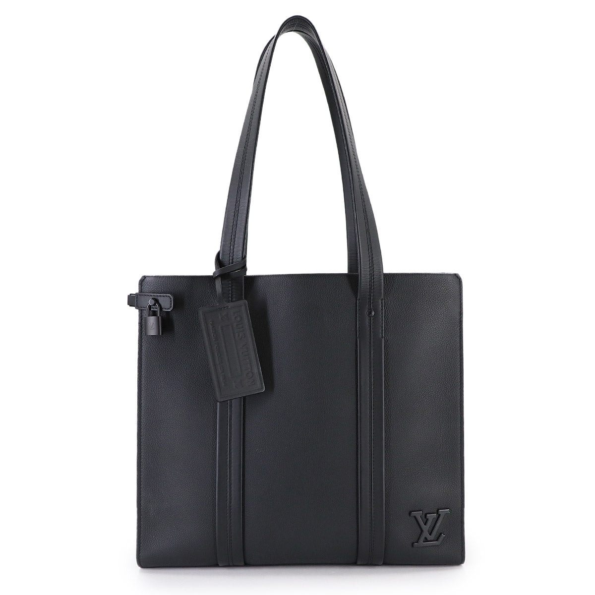 Aerogram Takeoff Tote Bag Leather Black M57308 LV Purse