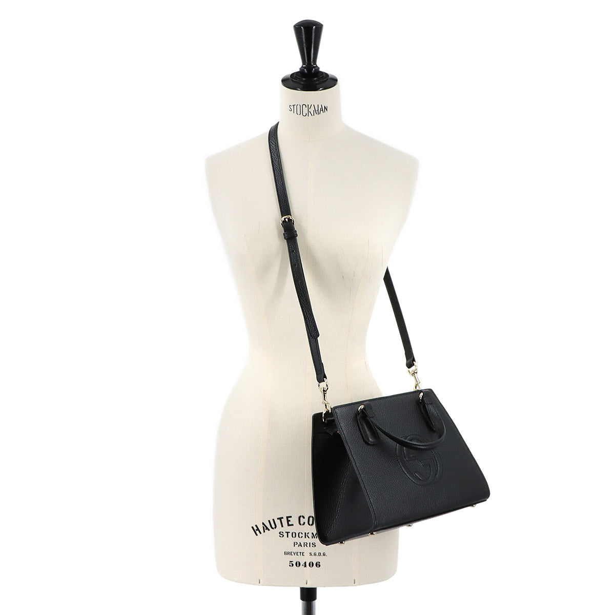 SOHO Interlocking G 2way Hand Shoulder Bag Leather 607722