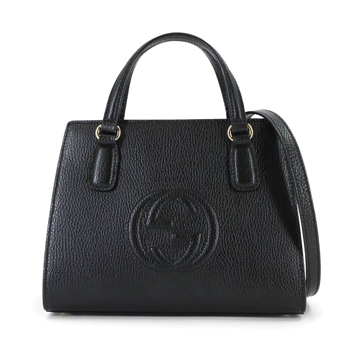 SOHO Interlocking G 2way Hand Shoulder Bag Leather 607722