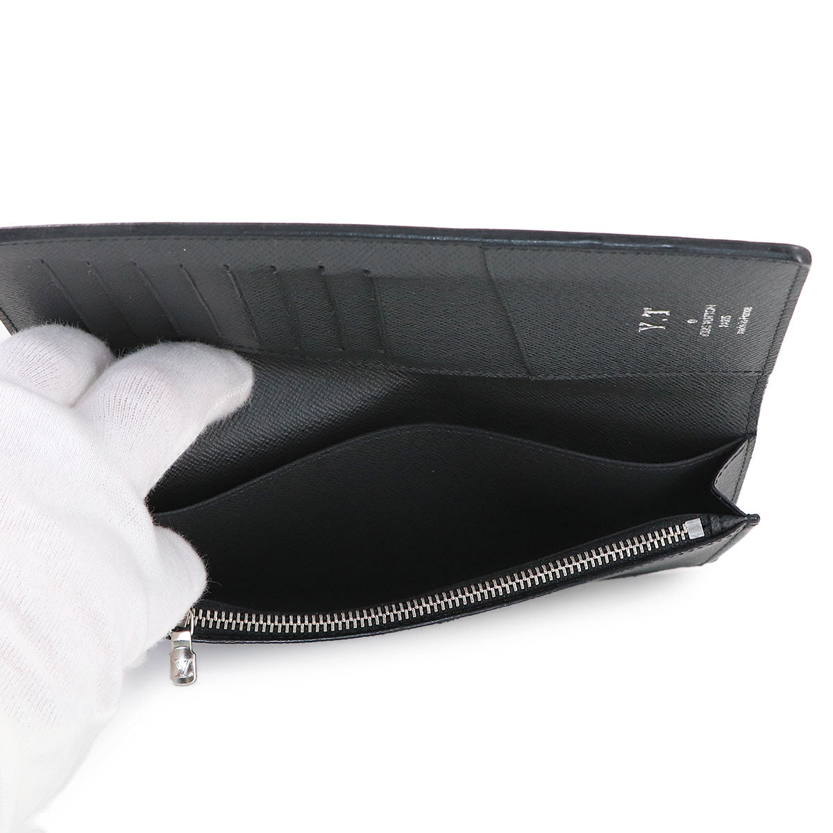 Taiga Brazza Wallet Leather Noir M30501 Purse
