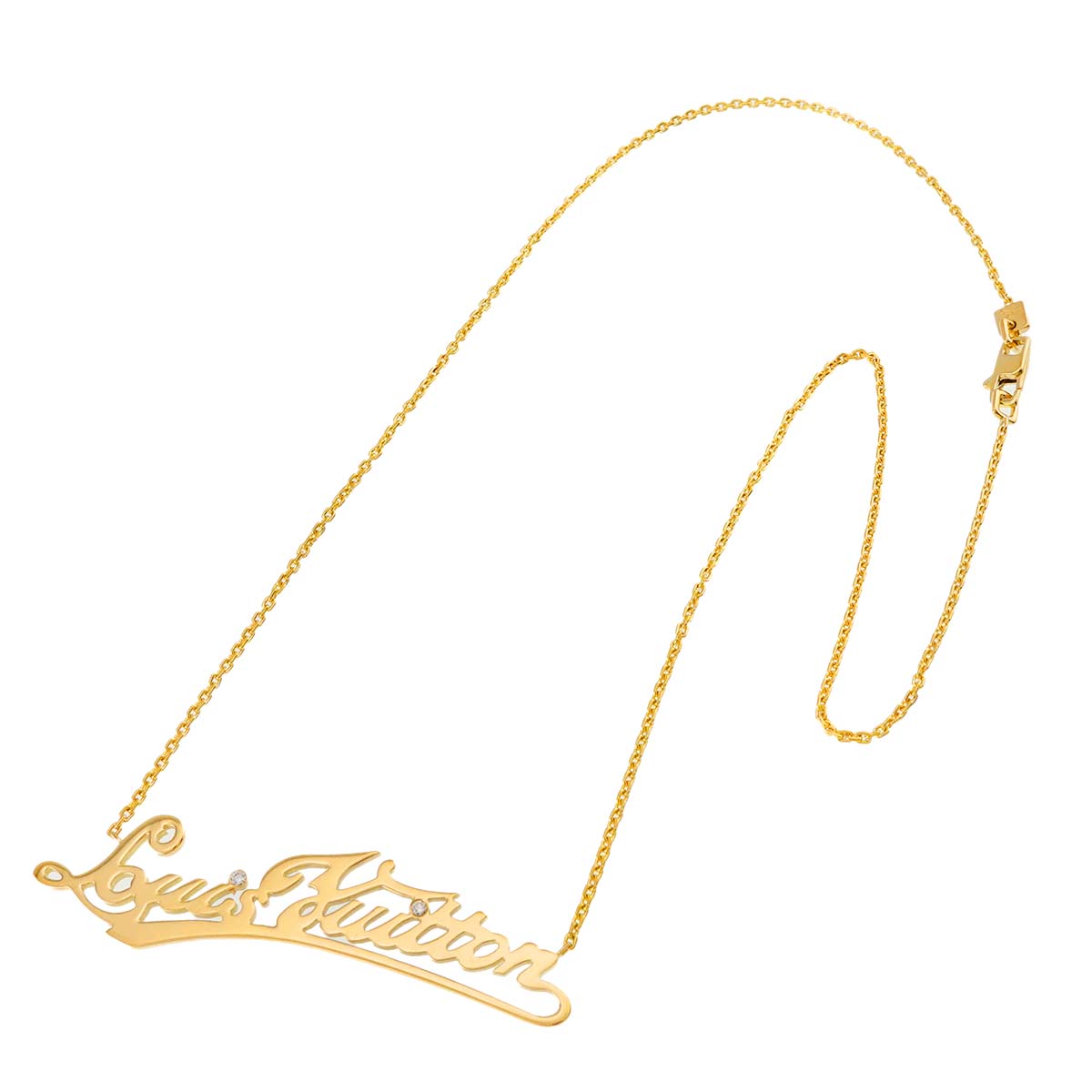 Logo ID Diamond Necklace 18K YG 750