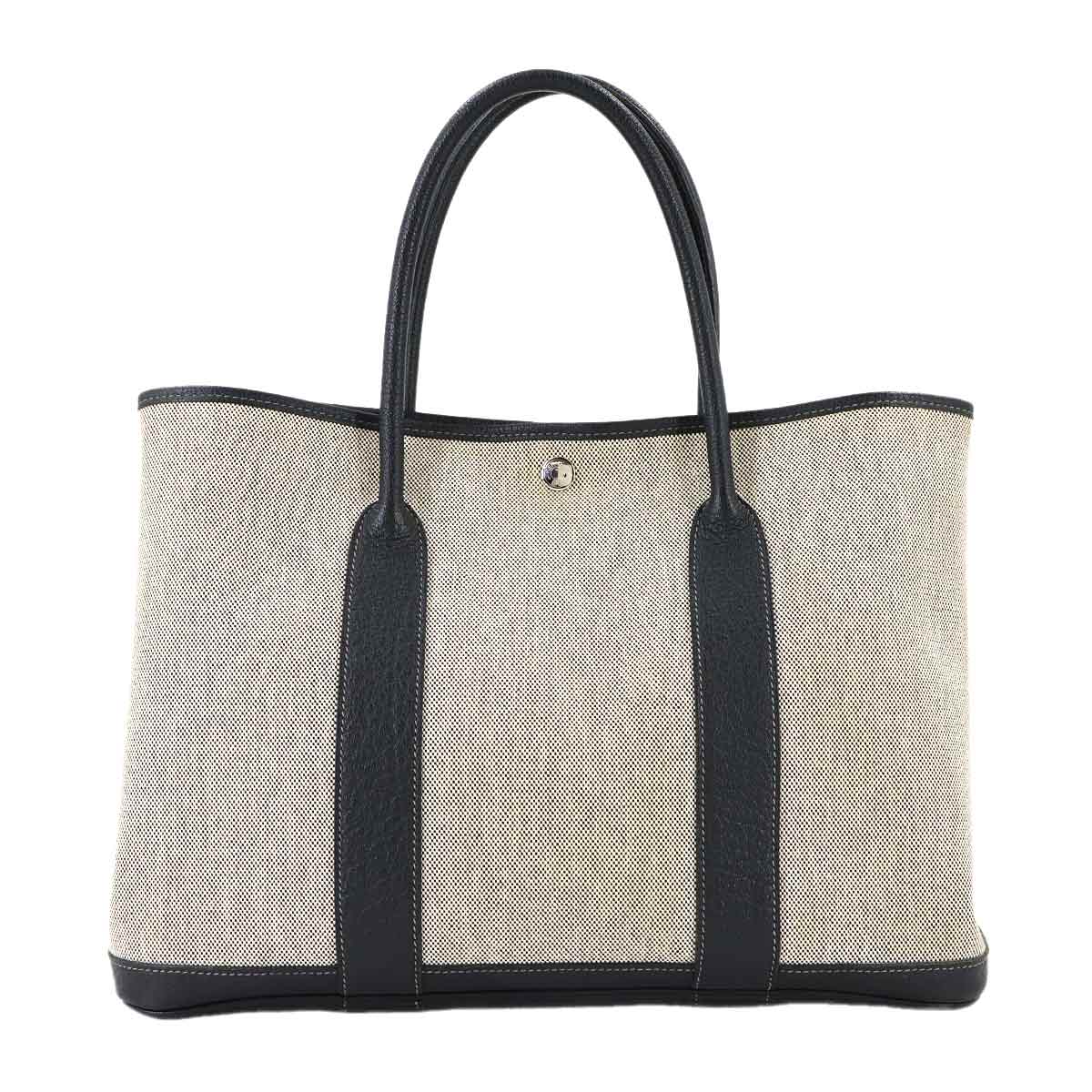 Garden Party PM Tote Bag Toile H Negonda Black Gray