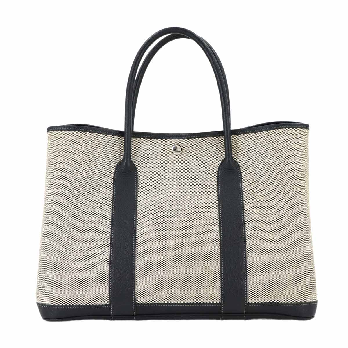 Garden Party PM Tote Bag Toile H Negonda Black Gray
