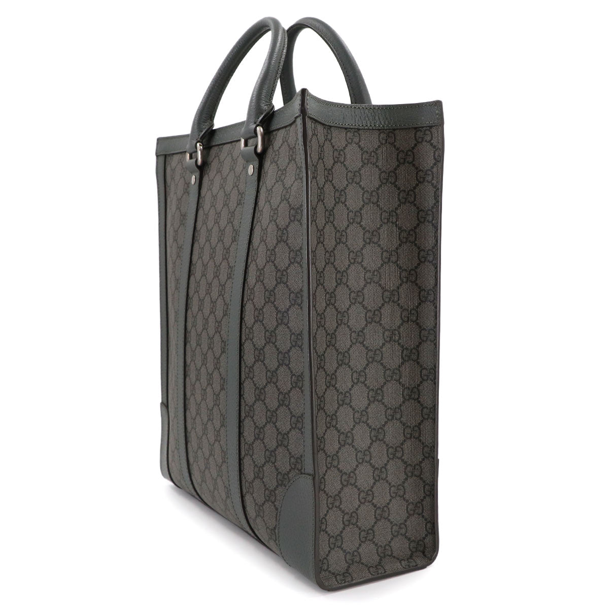 Ophidia Medium Tote Shoulder Bag GG Supreme Leather Gray 731793