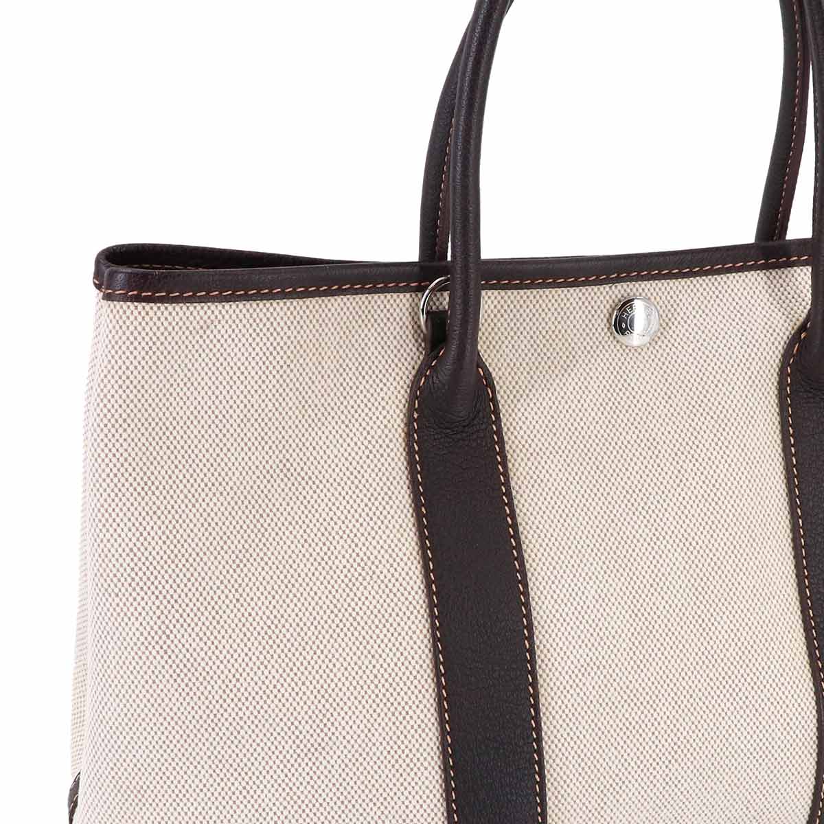 Garden Party TPM Tote Bag Toile H Natural Marron