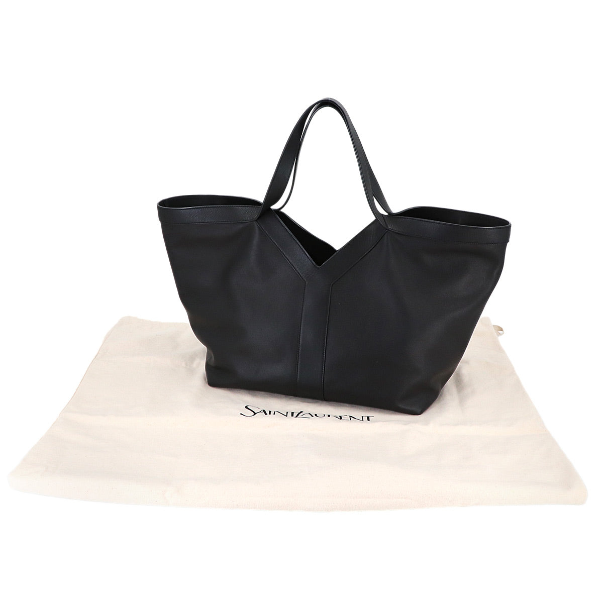 Y Tote Bag Leather Black 817602 Purse