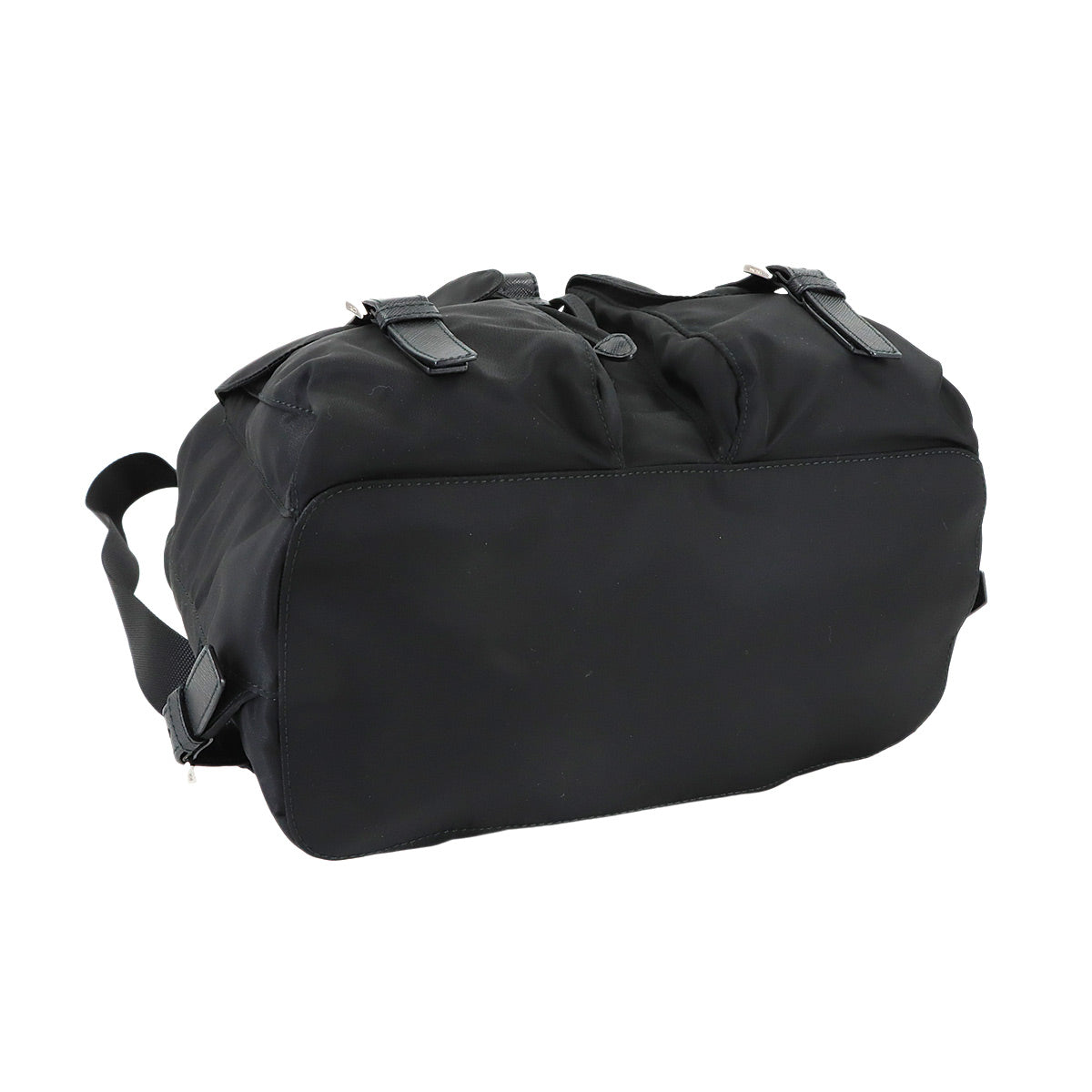 Backpack Nylon Saffiano Leather Nero Black 1BZ811 Purse