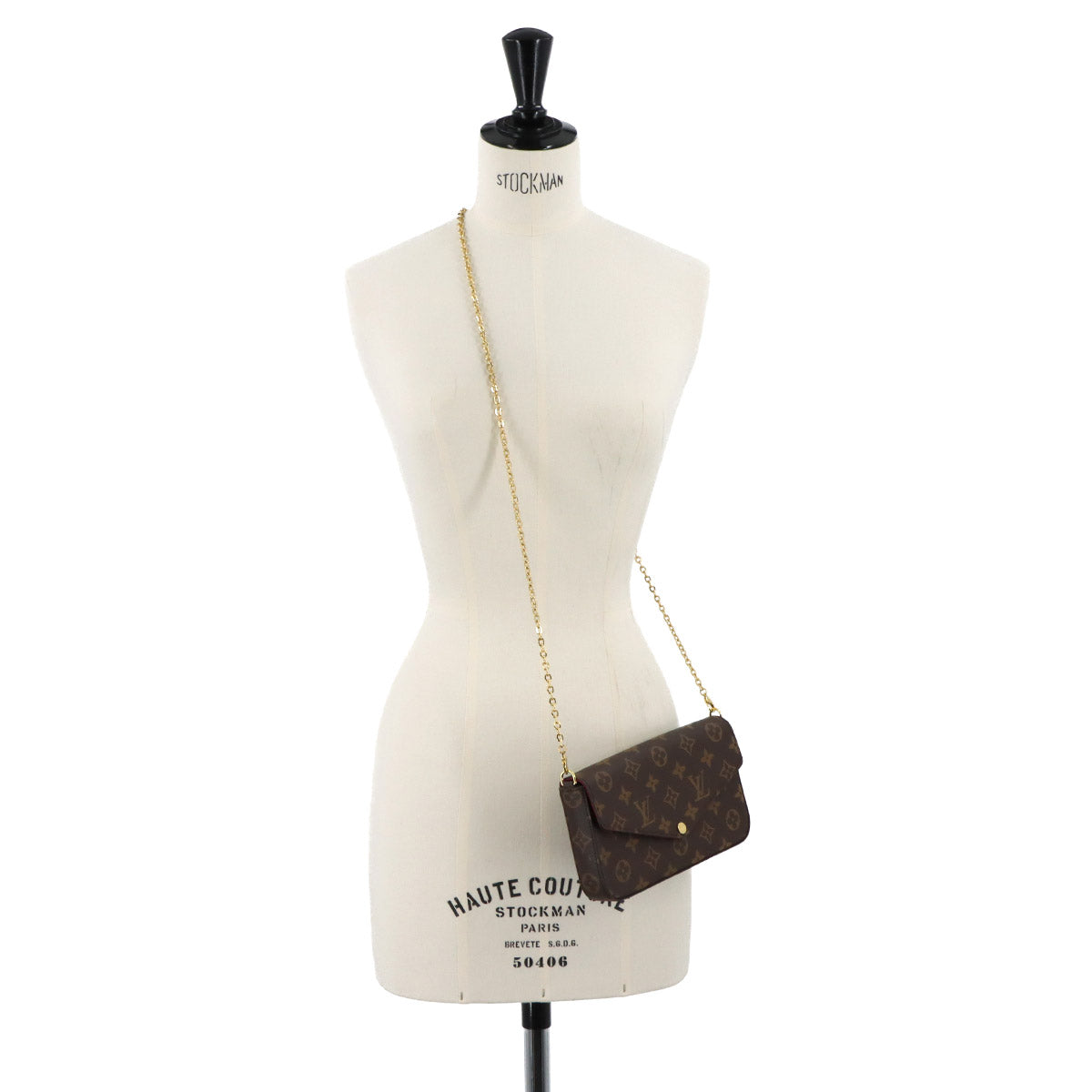 Monogram Felicie Pochette Chain Long Wallet Brown M61276