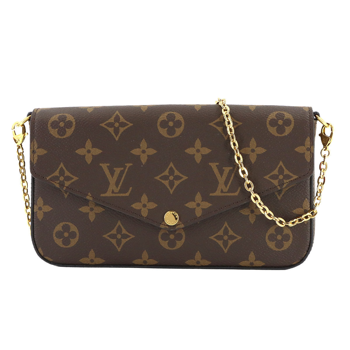 Monogram Felicie Pochette Chain Long Wallet Brown M61276