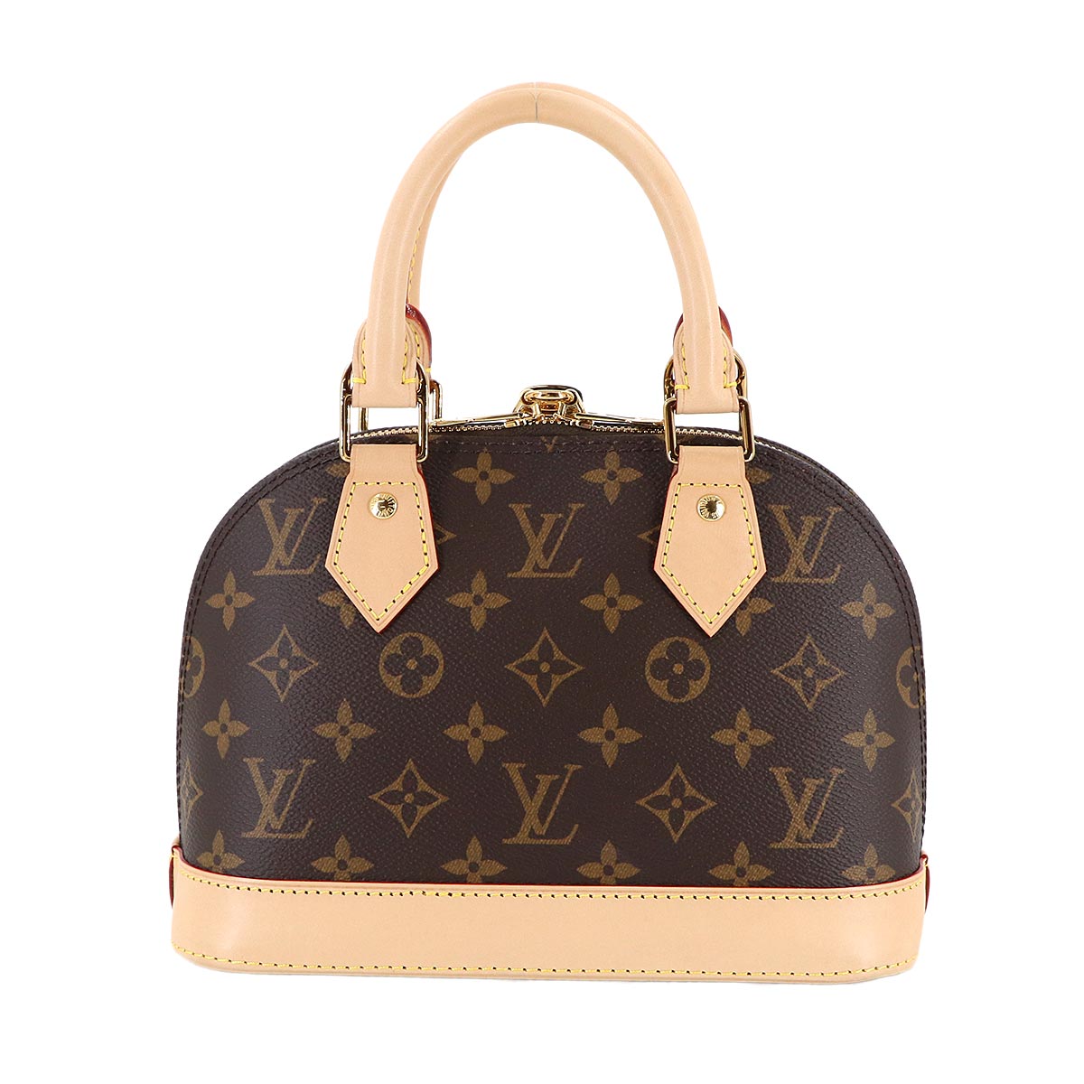 Monogram Alma BB Hand Shoulder Bag Leather Brown M46990