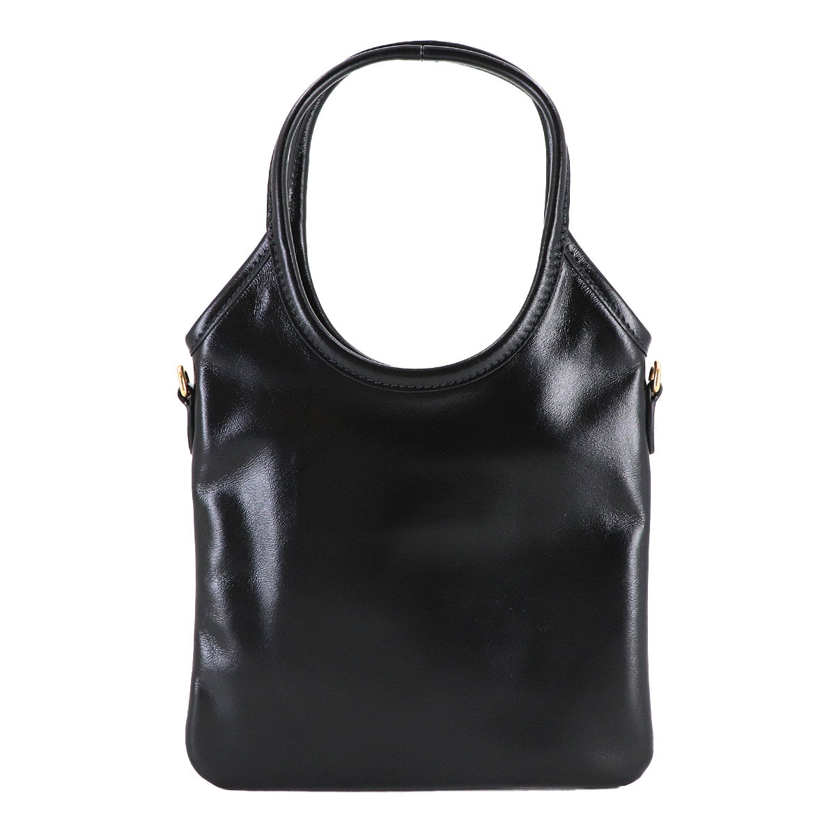 IVY Hand Shoulder Bag Lether Black 5BA281 Purse