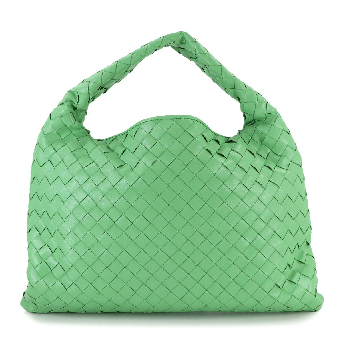 Intrecciato Pop Small Shoulder Bag Leather Green Purse