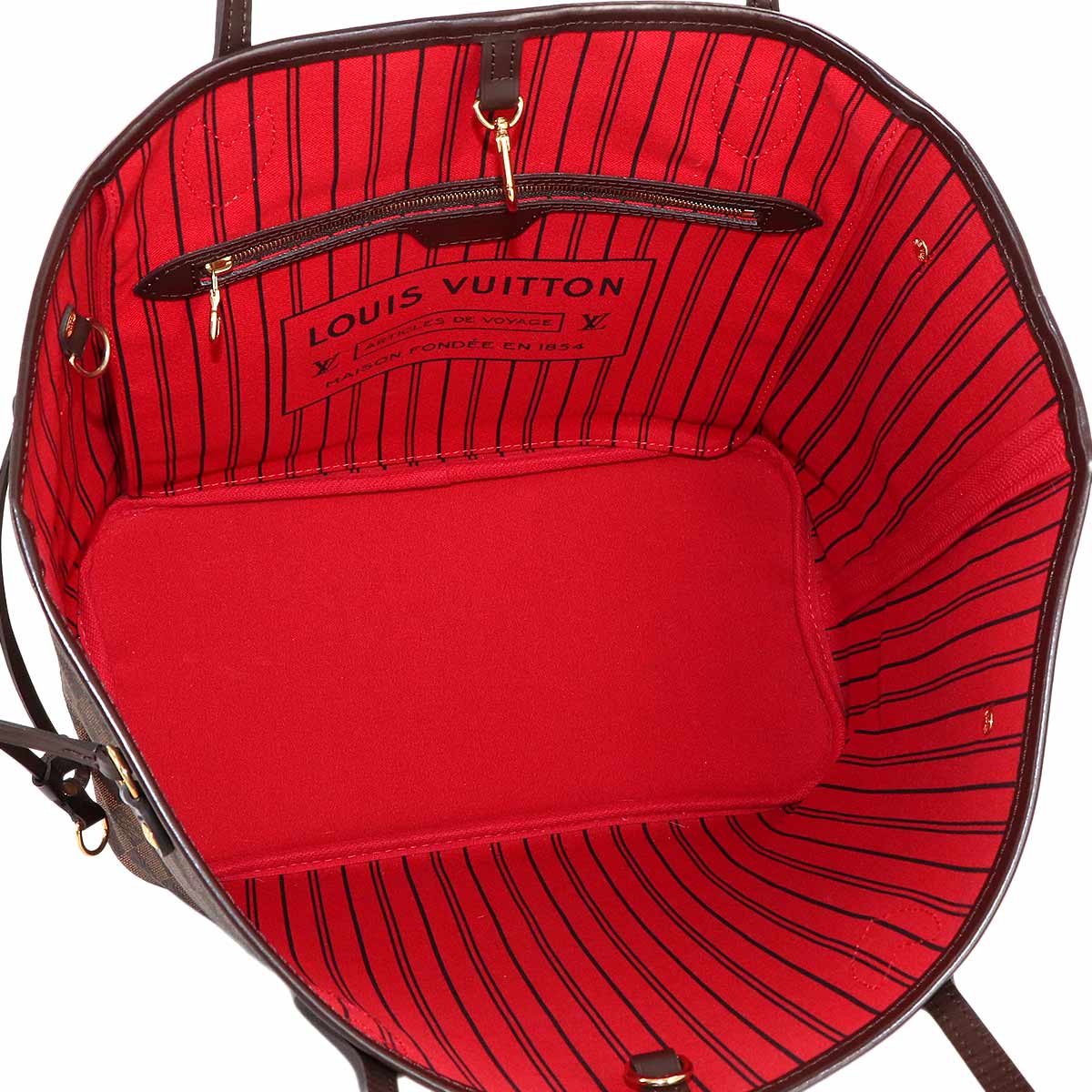 Damier Neverfull MM Tote Bag Ebene Cerise N41358 Purse