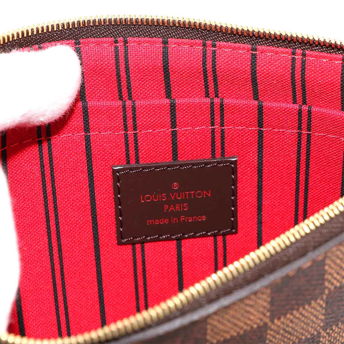 Damier Neverfull MM Tote Bag Ebene Cerise N41358 Purse