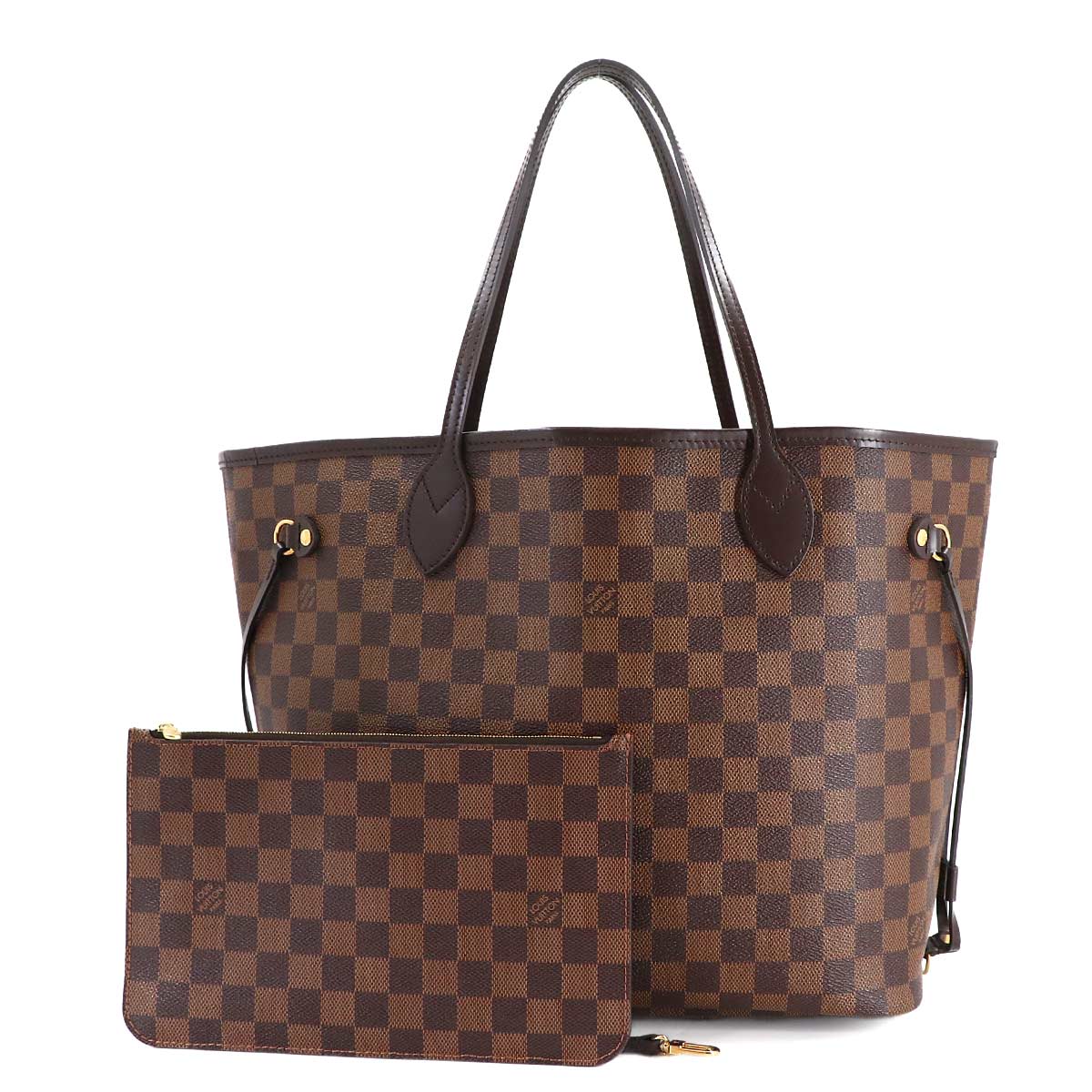 Damier Neverfull MM Tote Bag Ebene Cerise N41358 Purse