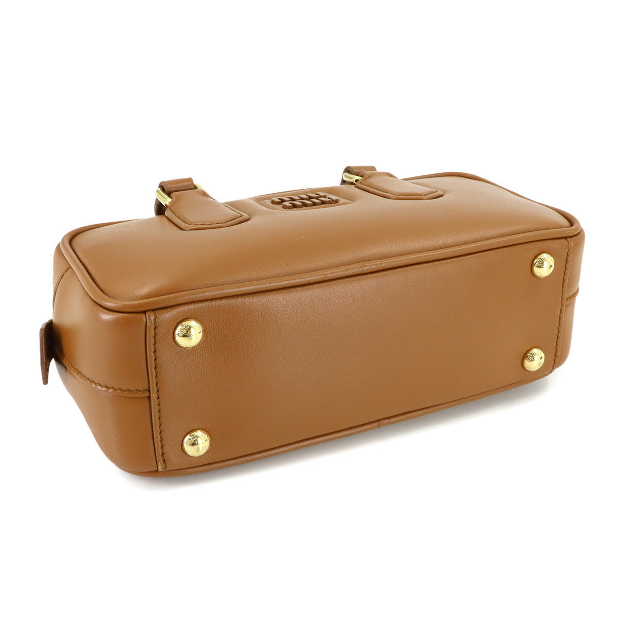 Arcadie Hand Shoulder Bag Lether Cognac Brown 5BB142 Purse