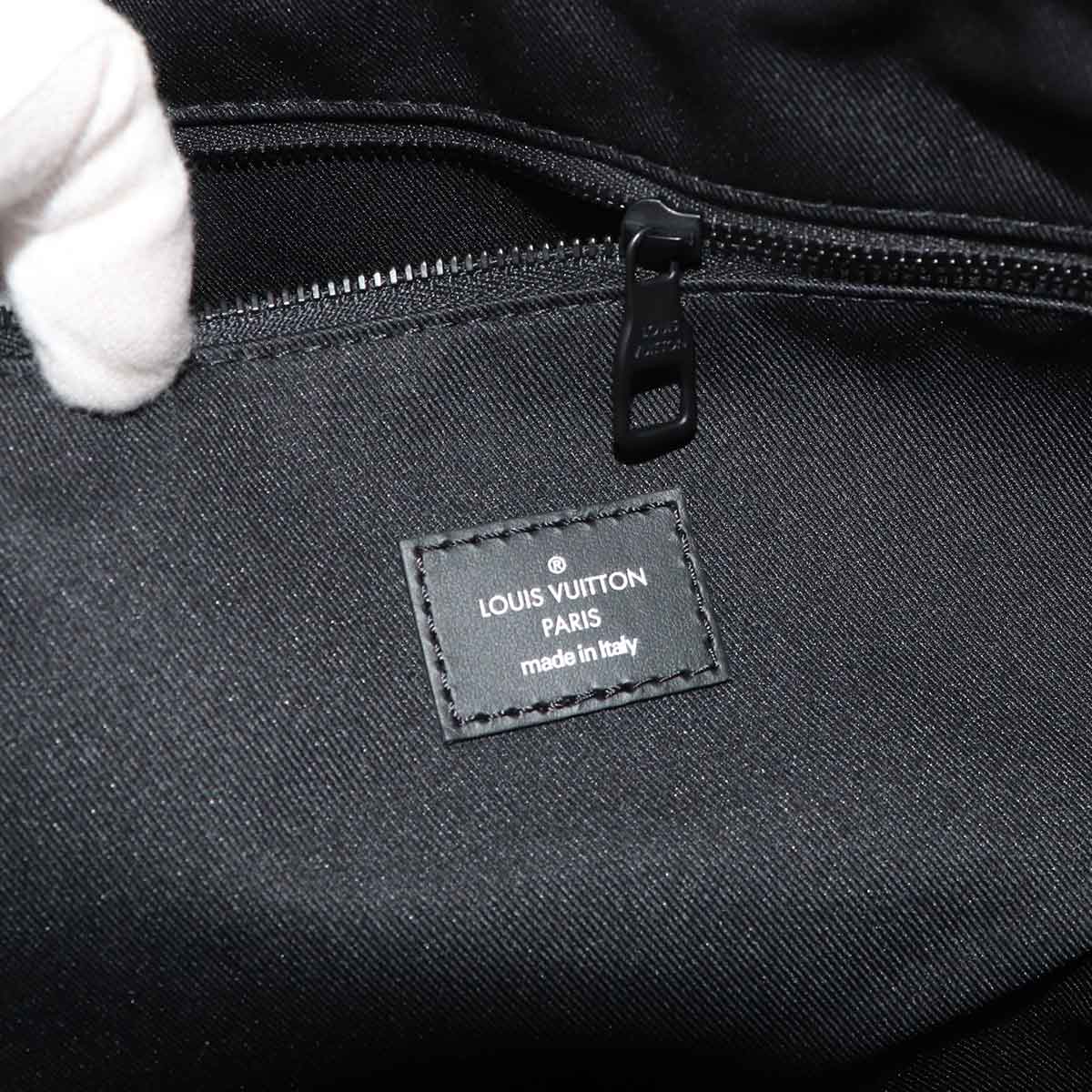 LV Snow Keepall Bandouliere 50 Nylon Leather Black M21428