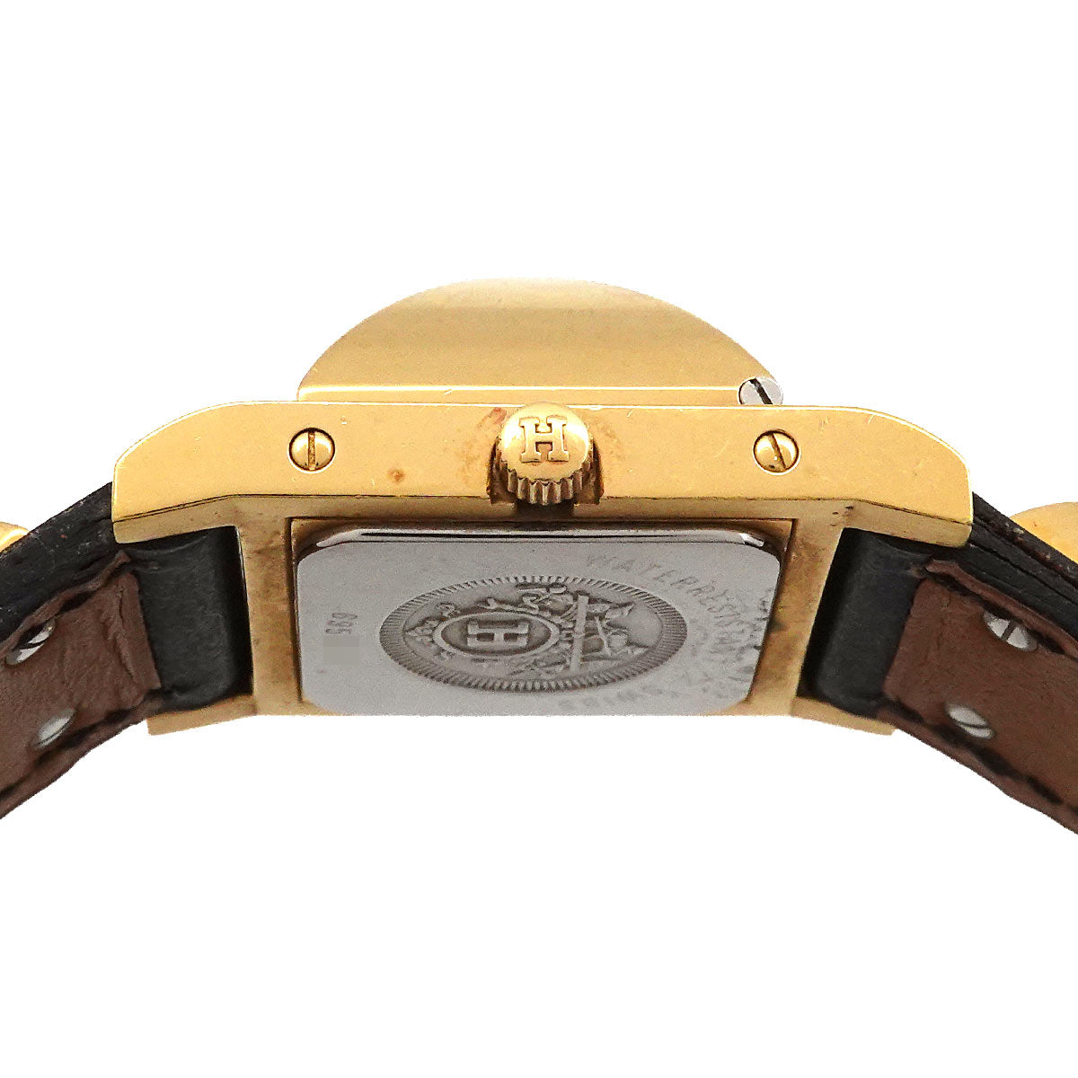 Medor Vintage pyramid Gold studs Quartz White Dial Ladies