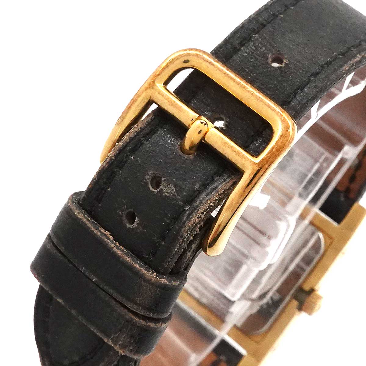 Medor Vintage pyramid Gold studs Quartz White Dial Ladies