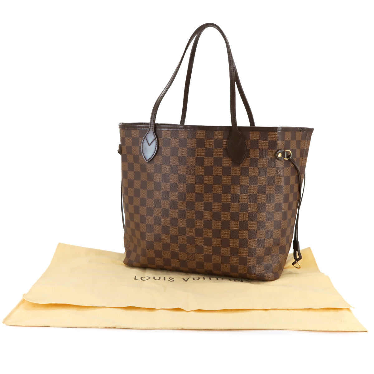 Damier Neverfull MM Tote Bag Ebene Cerise N51105 Purse