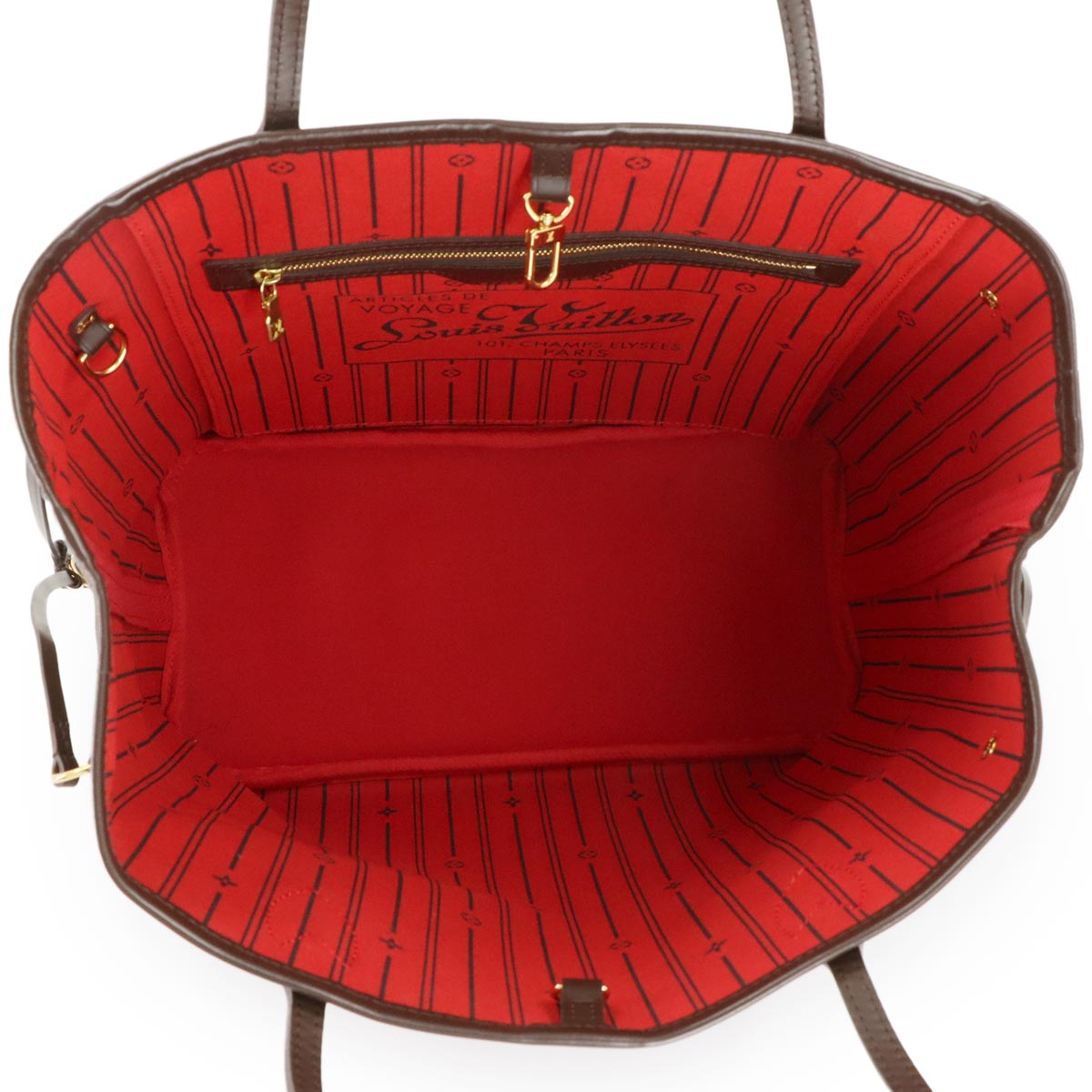 Damier Neverfull MM Tote Bag Ebene Cerise N51105 Purse