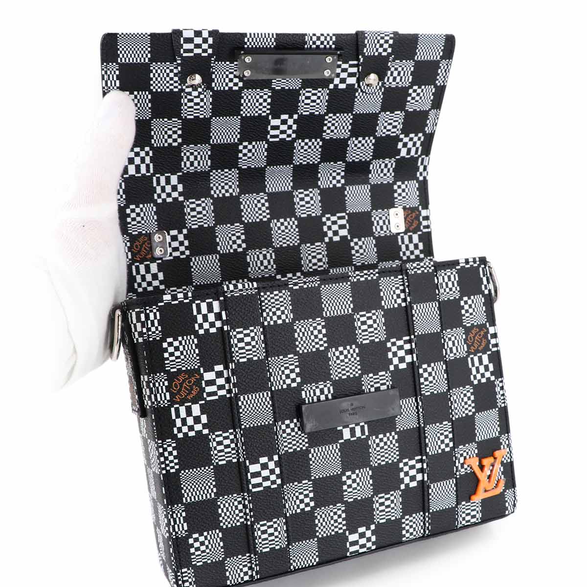 Damier Distorted Flap Soft Trunk Shoulder Bag N50032