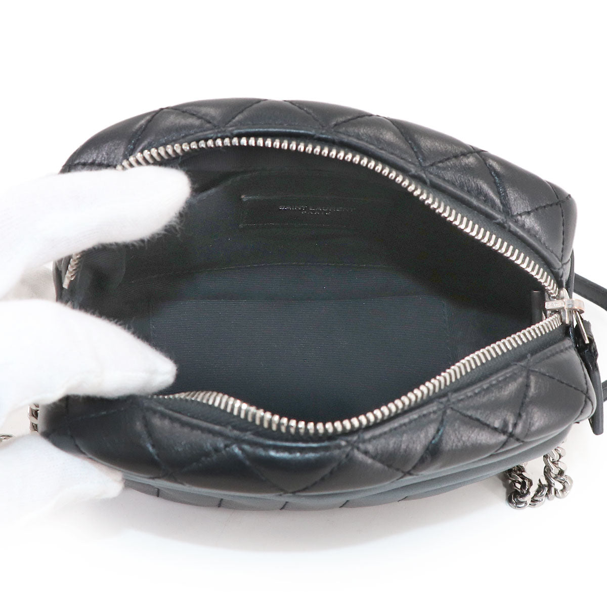 Loulou Bowling Mini Chain Shoulder Bag Leather 457588