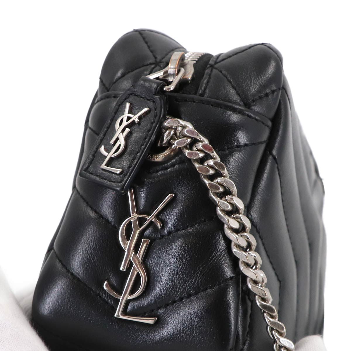 Loulou Bowling Mini Chain Shoulder Bag Leather 457588