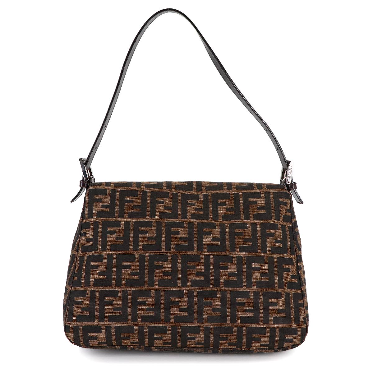Zucca Mamma Baguette Shoulder Bag Canvas Leather Brown 26325