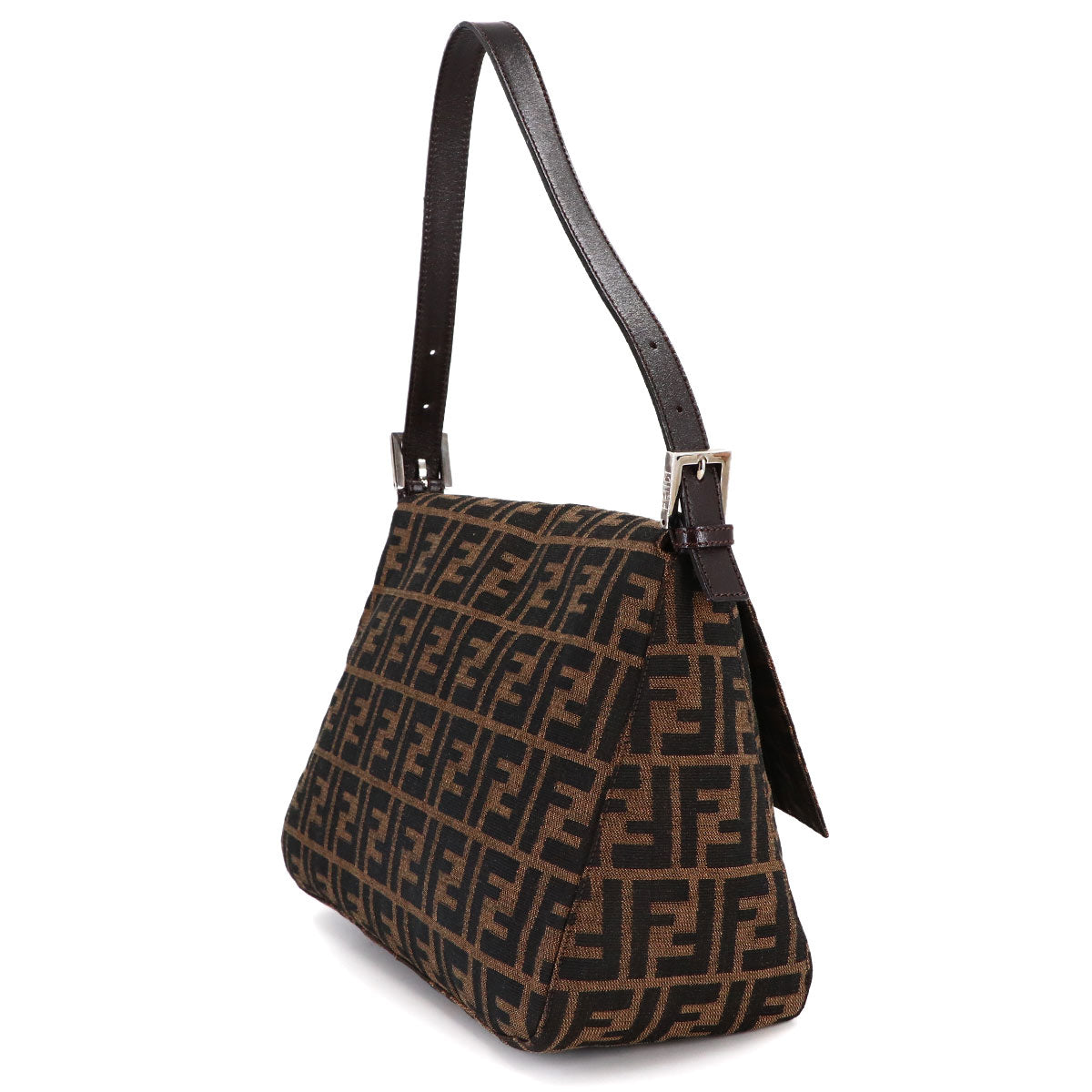 Zucca Mamma Baguette Shoulder Bag Canvas Leather Brown 26325